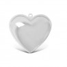 HEART IN TRANSPARENT PLASTIC CM.10 WITH A ROOM DIVIDER TO DECORATE DECOUPAGE