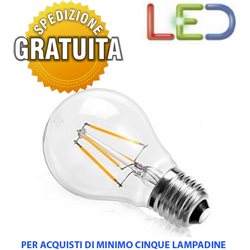 LAMPADINA LED A FILAMENTO SFERA E27 6W 2700K