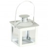 LANTERN METAL WHITE CM.6X6H9 CANDLE HOLDER WEDDING FAVOR