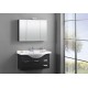 MOBILE BAGNO COMPLETO CM.105 SOSPESO LACCATO GRIGIO BASE+SPECCHIO+LUCE