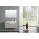 MOBILE FULL BATHROOM CM.105 SUSPENDED LARCH BASIC + MIRROR + WALL
