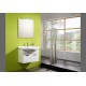 MOBILE BAGNO COMPLETO CM.75 SOSPESO LACCATO BIANCO BASE + SPECCHIO + APPLIQUE