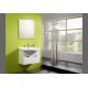 MOBILE FULL BATHROOM CM.75 OUTSTANDING LACQUERED WHITE BASE + MIRROR + APPLIQUE