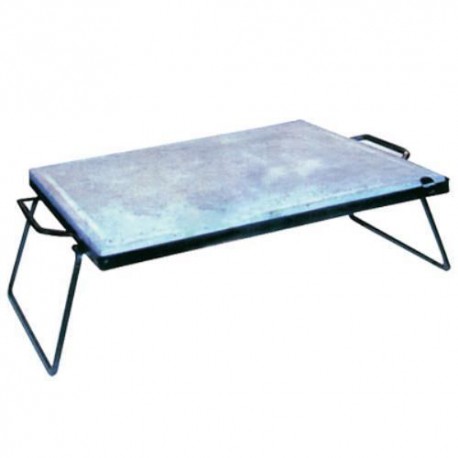 PIETRA OLLARE MM.25 CM.30X40 CON TELAIO IN ACCIAIO GAMBE PIEGHEVOLI H.CM.16