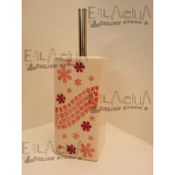 TOILET BRUSH HOLDER BATHROOM SWAROVSKI PINK