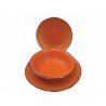 SERVIZIO PIATTI CERAMICA N.18 PEZZI ARANCIONE
