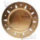 SHOW PLATE COLORED PLASTIC WITH GOLD CM.33 DECORATED CHRISTMAS UNDER DISH TABLE