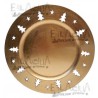 SHOW PLATE COLORED PLASTIC WITH GOLD CM.33 DECORATED CHRISTMAS UNDER DISH TABLE