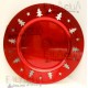 SHOW PLATE, COLORFUL PLASTIC RED CM.33 TABLE UNDER PLATE CHRISTMAS