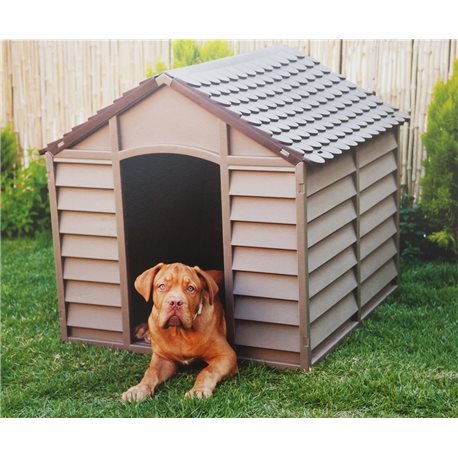 KENNEL FOR DOG SIZE LARGE RESIN cm.78x84,5x80 BROWN