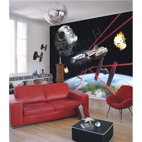 POSTER FOTOMURALE THE ORIGINAL STAR WARS WALLPAPER STAR WARS MILLENNIUM
