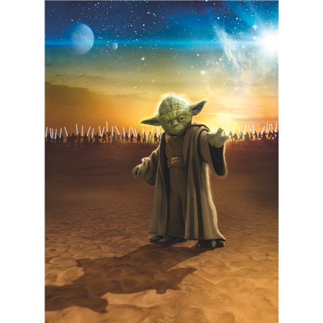 POSTER FOTOMURALE ORIGINALE STAR WARS CARTA DA PARATI GUERRE STELLARI YODA