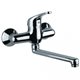MIXER TAP FOR KITCHEN SINK WALL SINGLE LEVER MIXER CHROME