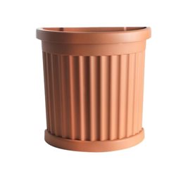 VASO MEZZALUNA CON SOTTOVASO IN PLASTICA CM.50 DA ESTERNO BALCONE GIARDINO