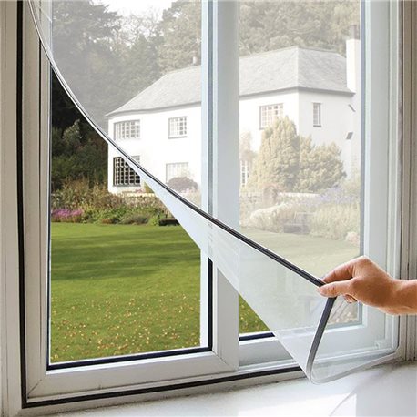 MOSQUITO NET POLYESTER STRAP WITH ADHESIVE FOR WINDOWS AGAINST INSECTS, MOSQUITOES