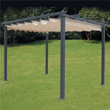 TUTTOPERGOLE Telo Di Ricambio In PVC Per Gazebo In Legno 3x3 M – Impermeabile 650 G/m² – Adatto Per Ikea ÄPPLARÖ