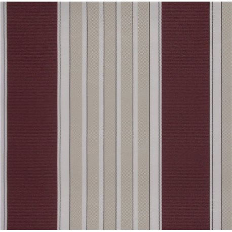 THE AWNING SQUARE BAR STRIPED BORDEAUX/CREAM