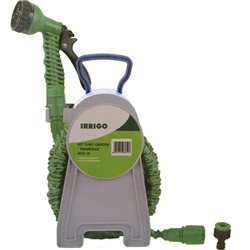 KIT TUBO GARDEN IRRIGO TIRAMOLLA MT 5-15 CON PORTATUBO PER GIARDINO TERRAZZO 