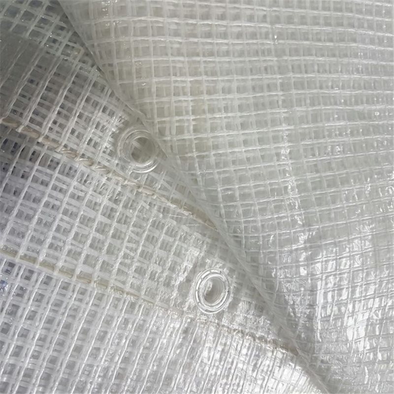 Telo Retinato Trasparente Con Occhielli - Impermeabile 5x5m Per Esterno