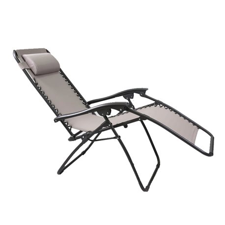 RECLINER CHAIRS ZERO GRAVITY EMILY BEIGE STEEL 25Ø ADJUSTABLE ITALY