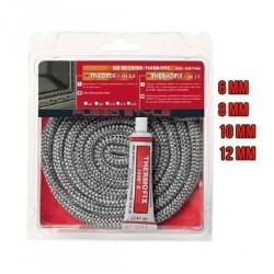 GUARNIZIONE TRECCIA TERMICA KIT TRICOTEX + ADESIVO PER STUFE, CAMINI, CALDAIE