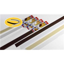 DOOR WEATHERSTRIP WEATHER STRIP, FLEXIBLE PVC DOOR WITH A BROWN FELT CM.100
