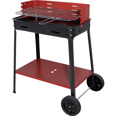 BARBECUE CHARCOAL FLAVIA WITH WHEELS CM 60X35 H. 80 CM