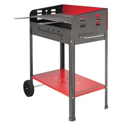 BARBECUE CHARCOAL STAR WITH CASTORS CM 60 X 40 H. CM 90