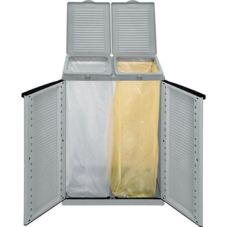 ARMADIETTO IMMONDIZIA ECO CAB 2 TERRY GRIGIO ANTE 2 CM 68X39 H.CM 88