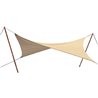 SAIL SUN SHADE TRIANGULAR STARS RAFFIA/NYLON HAVANA GR/MQ 180 MT 5,0X5,0X5,0