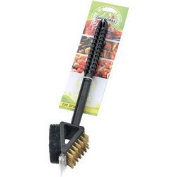 BRUSH EXTENDED CLEANING BARBECUE ABRASIVE SPONGE WITH BRUSH BRASS CM 36