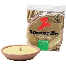FIACCOLA SU TERRACOTTA ZANZARILLO CITRONELLA CM 17,5 H.MM 35