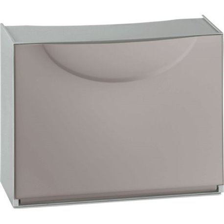 SHOE rack, MODULAR HARMONY BOX TERRY TAUPE/GRAY CM 51X19 H. CM 39