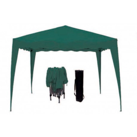 GAZEBO GREEN FOLDABLE ACCORDION-MT.3X3 WITH A BAG FOR TRANSPORT
