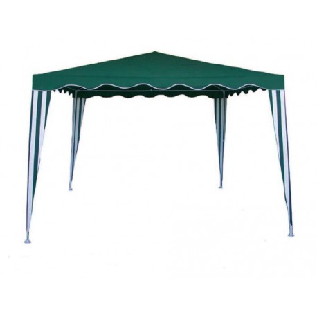 GAZEBO GREEN AND WHITE MT.3X3 POLYESTER FRAME METAL GARDEN TERRACE