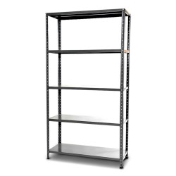 KIT SHELF METAL EURO KIT WITH GALVANIZED BRACKETS WHOLE CM.100X40X186 H. 5 SHELVES