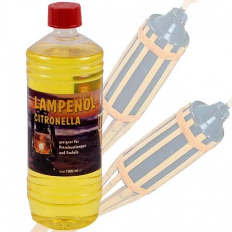 PARAFFIN OIL LEMONGRASS FOR TORCHES, BAMBOO LAMPS, LT.1 of 12 PIECES