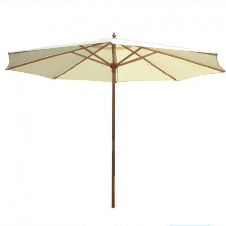 UMBRELLA ROUND CM.250 IN WALNUT-COLOURED WOOD POLE MM. 38 TO THE GARDEN