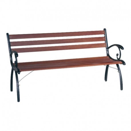 THE BENCH AND CAST IRON SEAT WITH WOOD SLATS, MODEL LINDA