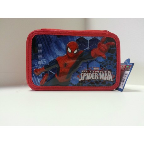 CASE SPIDERMAN SCHOOL 3 COMPARTMENTS WITH ZIP