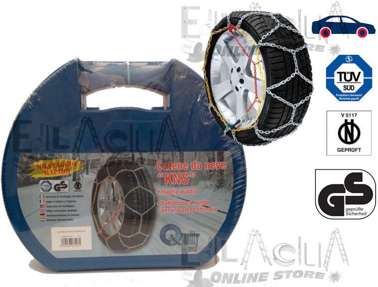Catene Da Neve Omologate 205/70 R15 – 9 Mm, Montaggio Rapido, Valigetta Inclusa, V5117